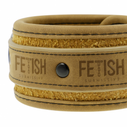 FETISH SUBMISSIVE ORIGEN - PULSERAS DE TOBILLO DE CUERO VEGANO CON FORRO DE NEOPRENO