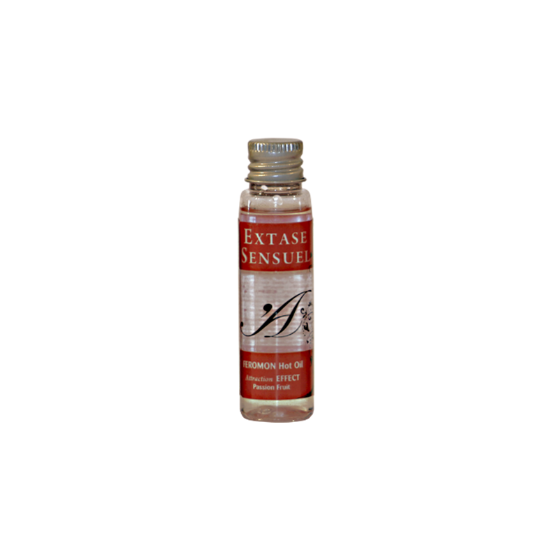 EXTASE SENSUAL - ACEITE DE MASAJE CON EFECTO CALORÍFERO CON FEROMONAS DE FRUTA DE LA PASIÓN, 35 ML