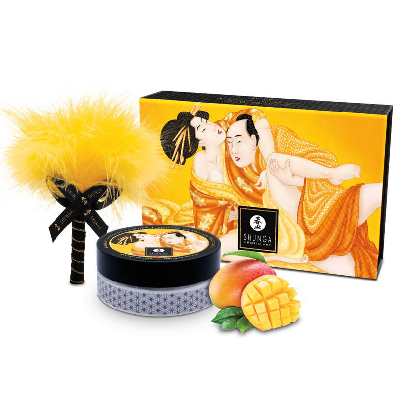 SHUNGA - KIT DE POLVO COMESTIBLE PARA MASAJES DE MANGO