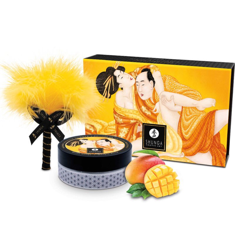 SHUNGA - KIT DE POLVO COMESTIBLE PARA MASAJES DE MANGO