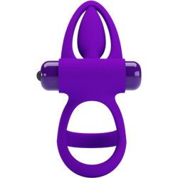 PRETTY LOVE - ANILLO VIBRADOR DE SILICONA VIOLETA CON 10 VIBRACIONES