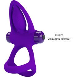PRETTY LOVE - ANILLO VIBRADOR DE SILICONA VIOLETA CON 10 VIBRACIONES