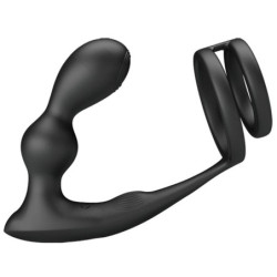 PRETTY LOVE - ANILLO PARA PENE MARSHALL CON TAPÓN ANAL VIBRATORIO Y CONTROL REMOTO