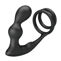 PRETTY LOVE - ANILLO PARA PENE MARSHALL CON TAPÓN ANAL VIBRATORIO Y CONTROL REMOTO