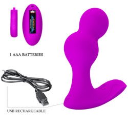PRETTY LOVE - MASAJEADOR ANAL VIBRADOR TERRANCE CON CONTROL REMOTO
