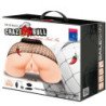 CRAZY BULL - VAGINA Y ANO CON MALLA REALISTA Y VIBRACIÓN