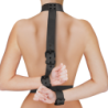 CONJUNTO DE SUJECIÓN CORPORAL CON COLLAR Y ESPOSOS PARA MUÑECAS - FETICHE SUMISO