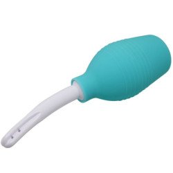 MR PLAY - DUCHA DE GOMA AZUL CON FORMA DE PERA ANAL