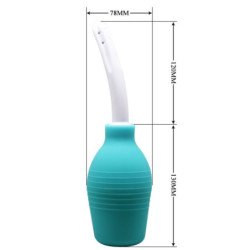 MR PLAY - DUCHA DE GOMA AZUL CON FORMA DE PERA ANAL