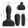 MR PLAY - TAPÓN ANAL INFLABLE NEGRO CON CONTROL REMOTO