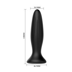 MR PLAY - VIBRADOR RECARGABLE NEGRO CON TAPÓN ANAL