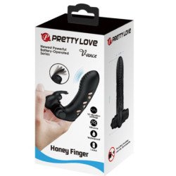 PRETTY LOVE - FUNDA PARA DEDO VIBRADOR VANCE BLACK RABBIT