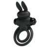 PRETTY LOVE - VIBRADOR III ANILLO DE CONEJO PARA PENE NEGRO