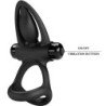 PRETTY LOVE - ANILLO VIBRATORIO 10 VIBRACIONES SILICONA NEGRA