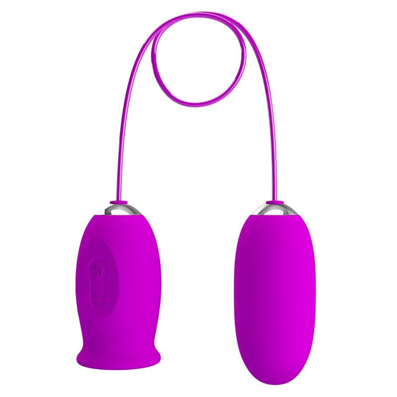 PRETTY LOVE - VIBRADOR RECARGABLE DOBLE HUEVO DAISY MORADO