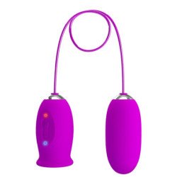 PRETTY LOVE - VIBRADOR RECARGABLE DOBLE HUEVO DAISY MORADO