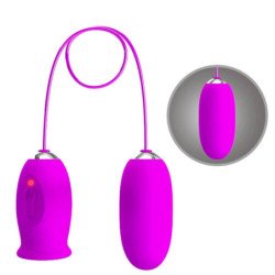 PRETTY LOVE - VIBRADOR RECARGABLE DOBLE HUEVO DAISY MORADO