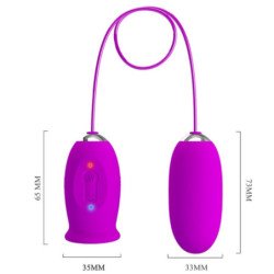PRETTY LOVE - VIBRADOR RECARGABLE DOBLE HUEVO DAISY MORADO