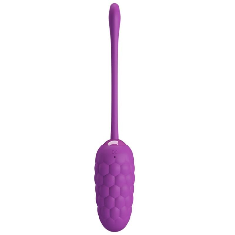 PRETTY LOVE - HUEVO VIBRATORIO CON TEXTURA MARINA RECARGABLE DE COLOR MORADO