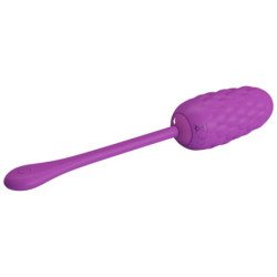 PRETTY LOVE - HUEVO VIBRATORIO CON TEXTURA MARINA RECARGABLE DE COLOR MORADO