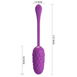 PRETTY LOVE - HUEVO VIBRATORIO CON TEXTURA MARINA RECARGABLE DE COLOR MORADO