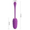 PRETTY LOVE - HUEVO VIBRATORIO CON TEXTURA MARINA RECARGABLE DE COLOR MORADO