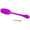 PRETTY LOVE - HUEVO VIBRATORIO RECARGABLE E IMPERMEABLE JULIUS, COLOR MORADO