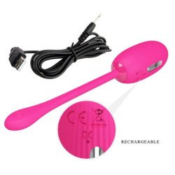 PRETTY LOVE - HUEVO VIBRATORIO RECARGABLE DOREEN MAGENTA CON CONTROL REMOTO