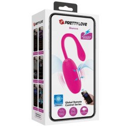 PRETTY LOVE - HUEVO VIBRATORIO RECARGABLE DOREEN MAGENTA CON CONTROL REMOTO