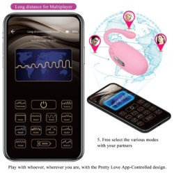PRETTY LOVE - HUEVO VIBRATORIO RECARGABLE DOREEN PINK