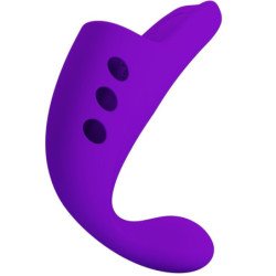 PRETTY LOVE - VIBRADOR DE DEDO RECARGABLE GORGON PÚRPURA
