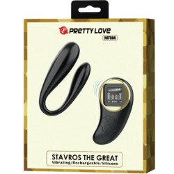 PRETTY LOVE - VIBRADOR DE DOBLE PLACER NATHAN CON CONTROL REMOTO