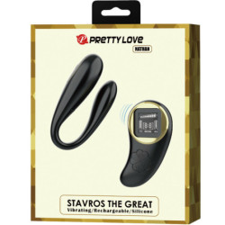 PRETTY LOVE - VIBRADOR DE DOBLE PLACER NATHAN CON CONTROL REMOTO