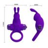 PRETTY LOVE - ANILLO VIBRADOR I CONEJO PARA PENE MORADO
