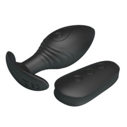 PRETTY LOVE - REGINA ANAL TAPON VIBRADOR RECARGABLE NEGRO