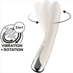 SATISFACTOR - VIBRADOR GIRATORIO 1 PARA EL PUNTO G, COLOR BEIGE