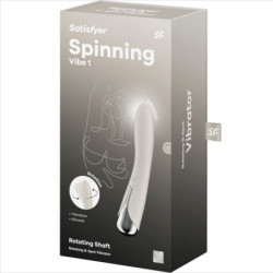 SATISFYER - VIBRADOR GIRATORIO 1 PARA EL PUNTO G, COLOR BEIGE