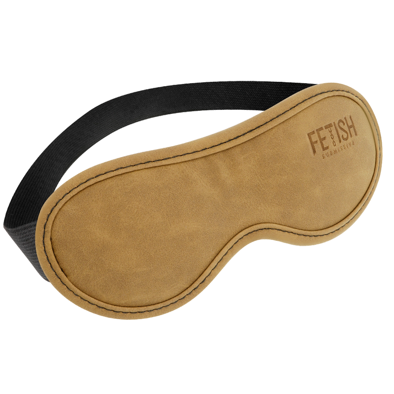 FETISH SUBMISSIVE ORIGEN - MÁSCARA DE CUERO VEGANO CON FORRO DE NEOPRENO