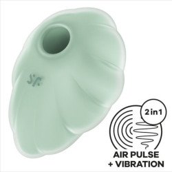 SATISFACTOR - CLOUD DANCER VIBRADOR DE PULSO DE AIRE VERDE