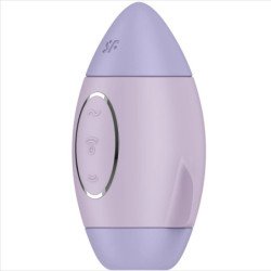 SATISFACTOR - VIBRADOR DE DOBLE IMPULSO PEQUEÑO LILA DE CONTROL DE MISIÓN