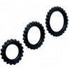 BAILE - TITAN SET 3 PIEZAS ANILLO PARA PENE NEGRO 2.8 + 2.4 + 1.9 CM