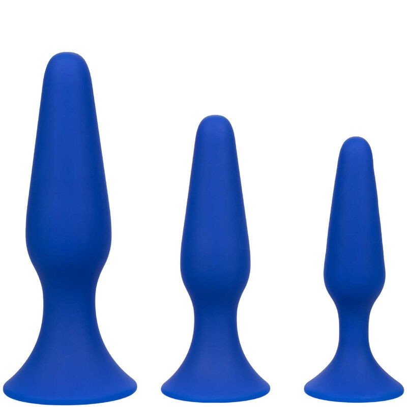 CALEXOTICS - KIT ADMIRAL 3 TAPÓN ANAL AZUL