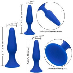 CALEXOTICS - KIT ADMIRAL 3 TAPÓN ANAL AZUL