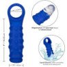 CALEXOTICS - Funda para pene con cuentas Admiral, silicona líquida azul