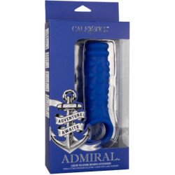 CALEXOTICS - Funda para pene con cuentas Admiral, silicona líquida azul