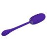 PRETTY LOVE - HUEVO VIBRATORIO RECARGABLE E IMPERMEABLE JULIUS, COLOR MORADO