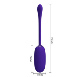 PRETTY LOVE - HUEVO VIBRATORIO RECARGABLE E IMPERMEABLE JULIUS, COLOR MORADO