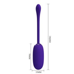 PRETTY LOVE - HUEVO VIBRATORIO RECARGABLE E IMPERMEABLE JULIUS, COLOR MORADO