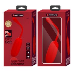 PRETTY LOVE - HUEVO VIBRADOR RECARGABLE E IMPERMEABLE JULIUS ROJO