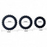BAILE - TITAN SET 3 PIEZAS ANILLO PARA PENE NEGRO 2.8 + 2.4 + 1.9 CM